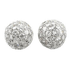 Pave Diamond Platinum Earrings Pave Diamond Platinum Earrings