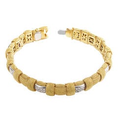 Roberto Coin Diamond Multi-Gold Bracelet Roberto Coin Diamond Multi-Gold Bracelet