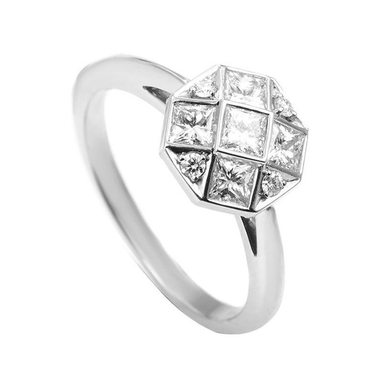 Tiffany & Co. Mosaic Diamond Platinum Engagement Ring