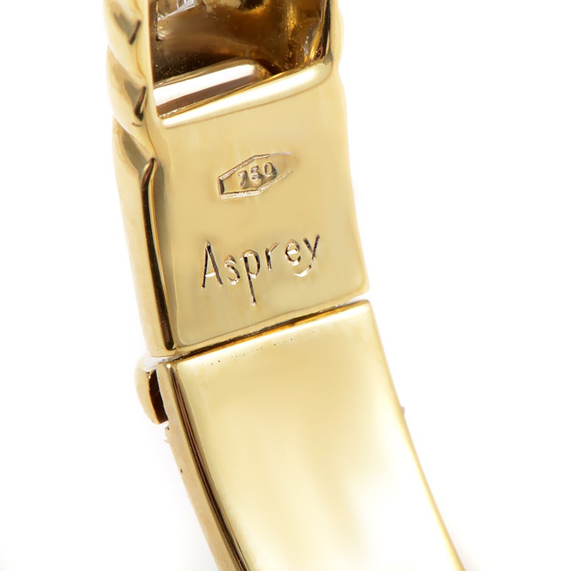 Women's Asprey Sapphire Diamond Gold Bangle