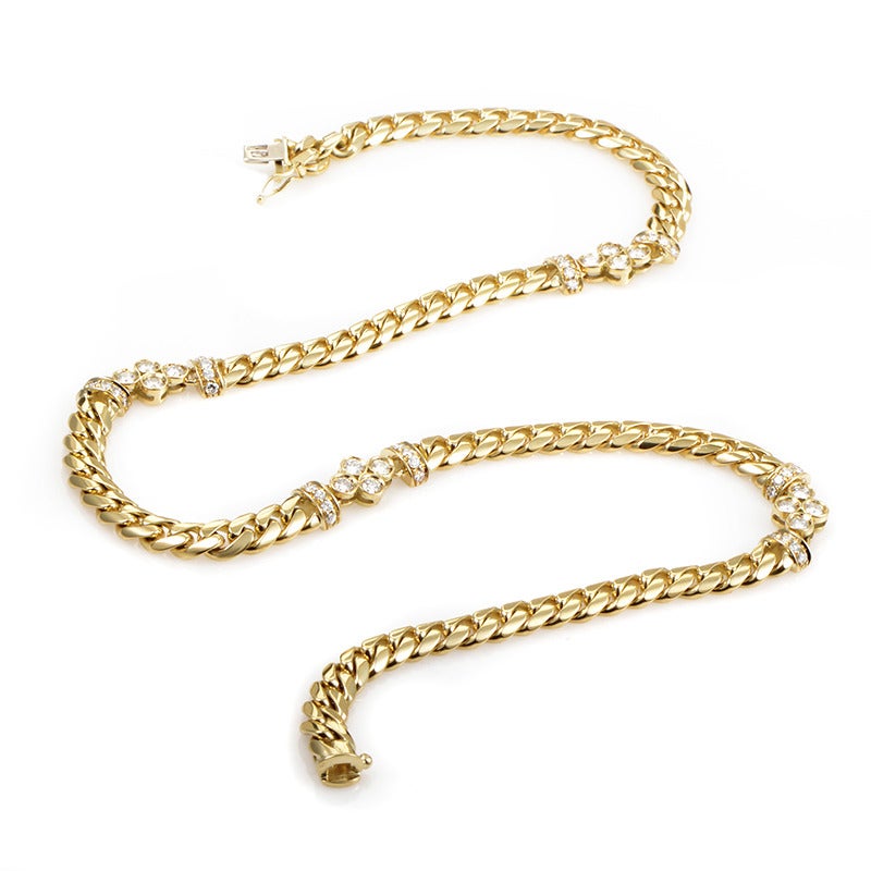 Women's Bulgari Diamond Gold Collar Necklace