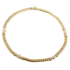 Bulgari Diamond Gold Collar Necklace