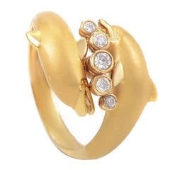 Carrera y Carrera Diamond Gold Dolphin Ring