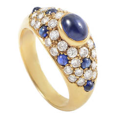 Cartier Sapphire Diamond Gold Ring