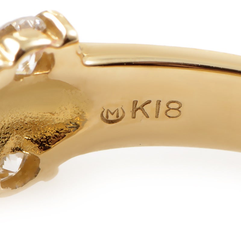 Women's Mikimoto Sapphire Diamond Gold Band Ring