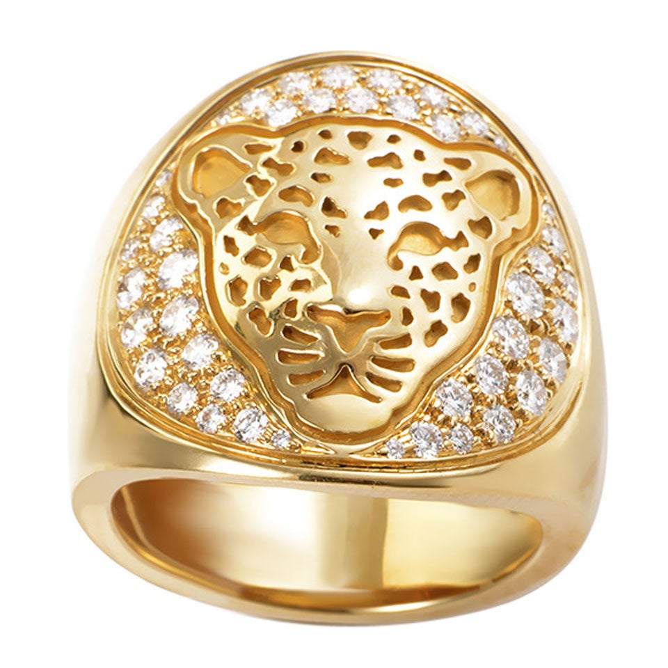 Carrera y Carrera Diamond Gold Tiger Ring