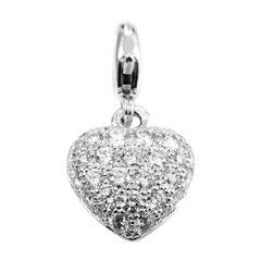 Cartier Diamond Pave Gold Heart Charm