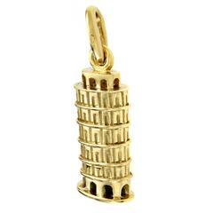 Vintage Pomellato Gold Leaning Tower of Pisa Pendant