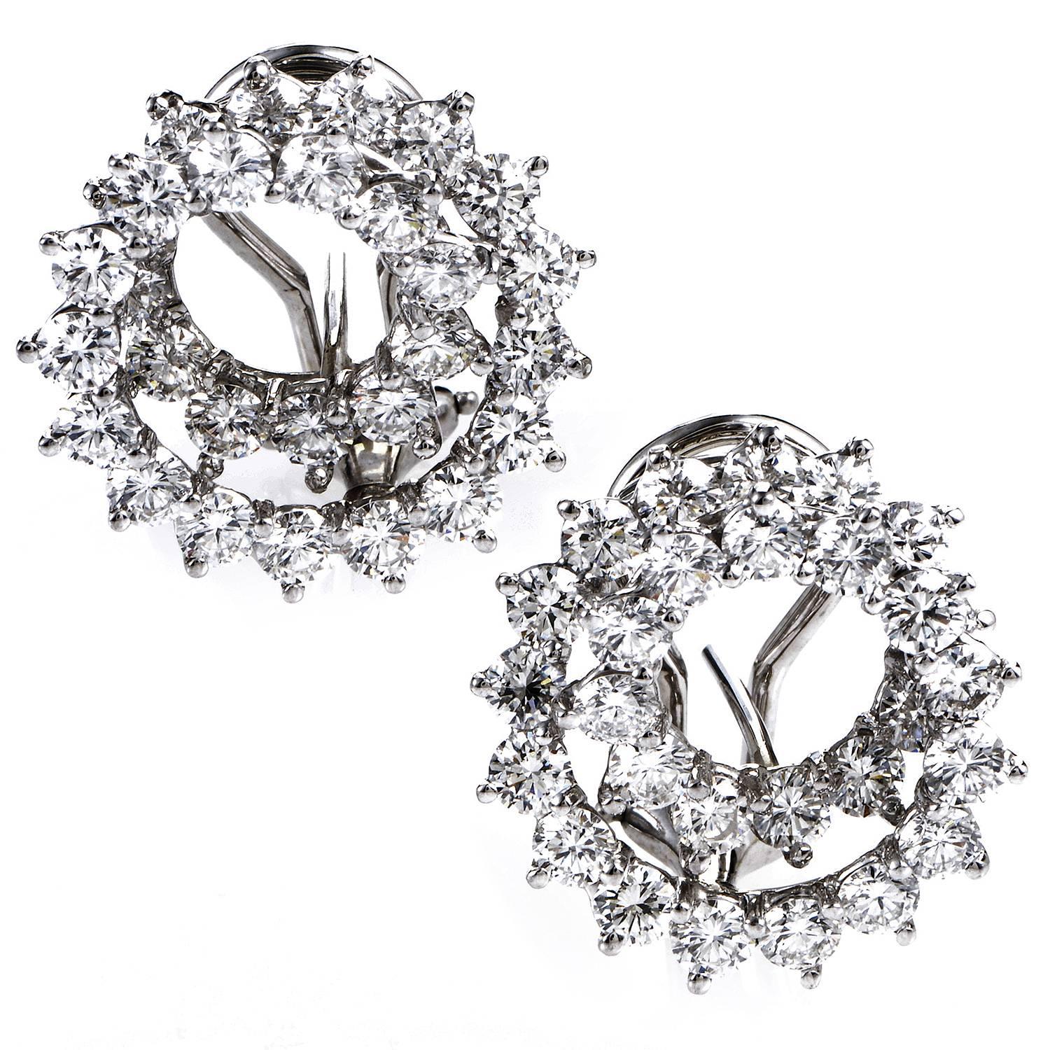 Tiffany & Co. Angela Cummings Diamond Platinum Earrings