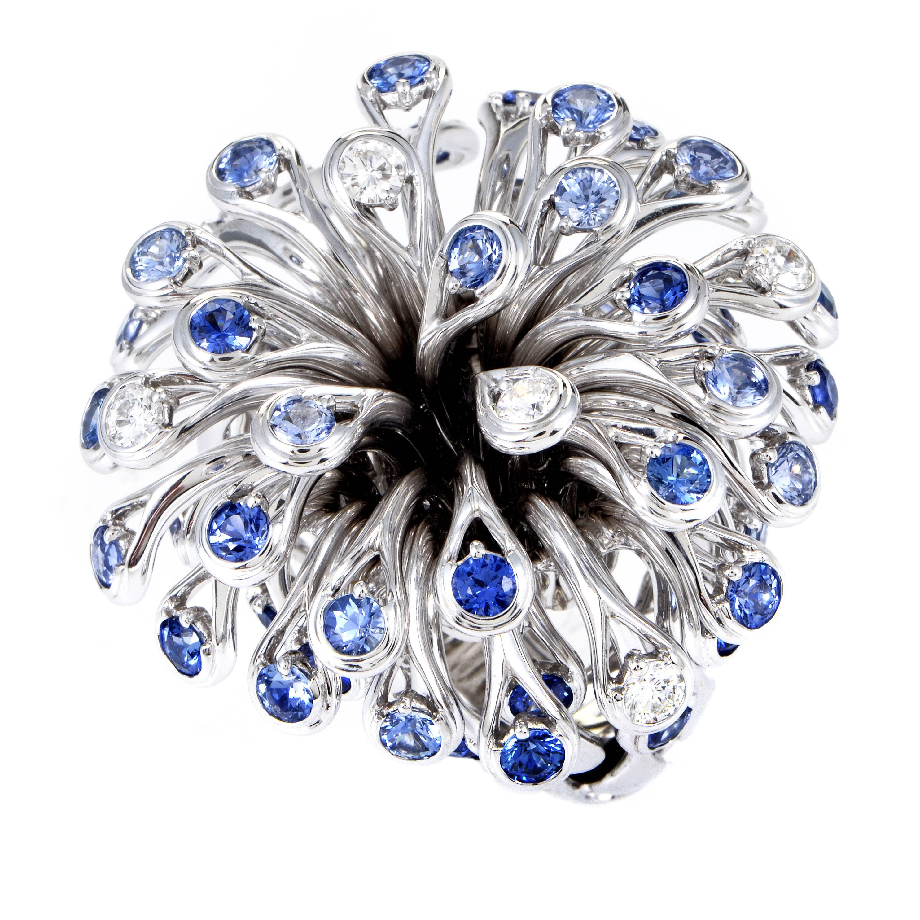 Dior Feu D'Artifice Sapphire Diamond Gold Ring