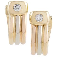 Cartier Trinity Diamond Yellow Gold Clip-on Earrings