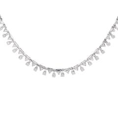 Dangling Diamond Platinum Collar Necklace