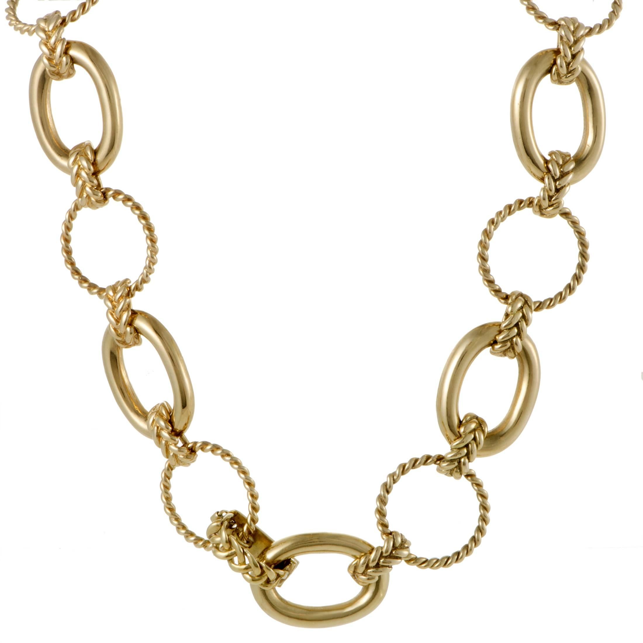 Carter Yellow Gold Large Link Necklace