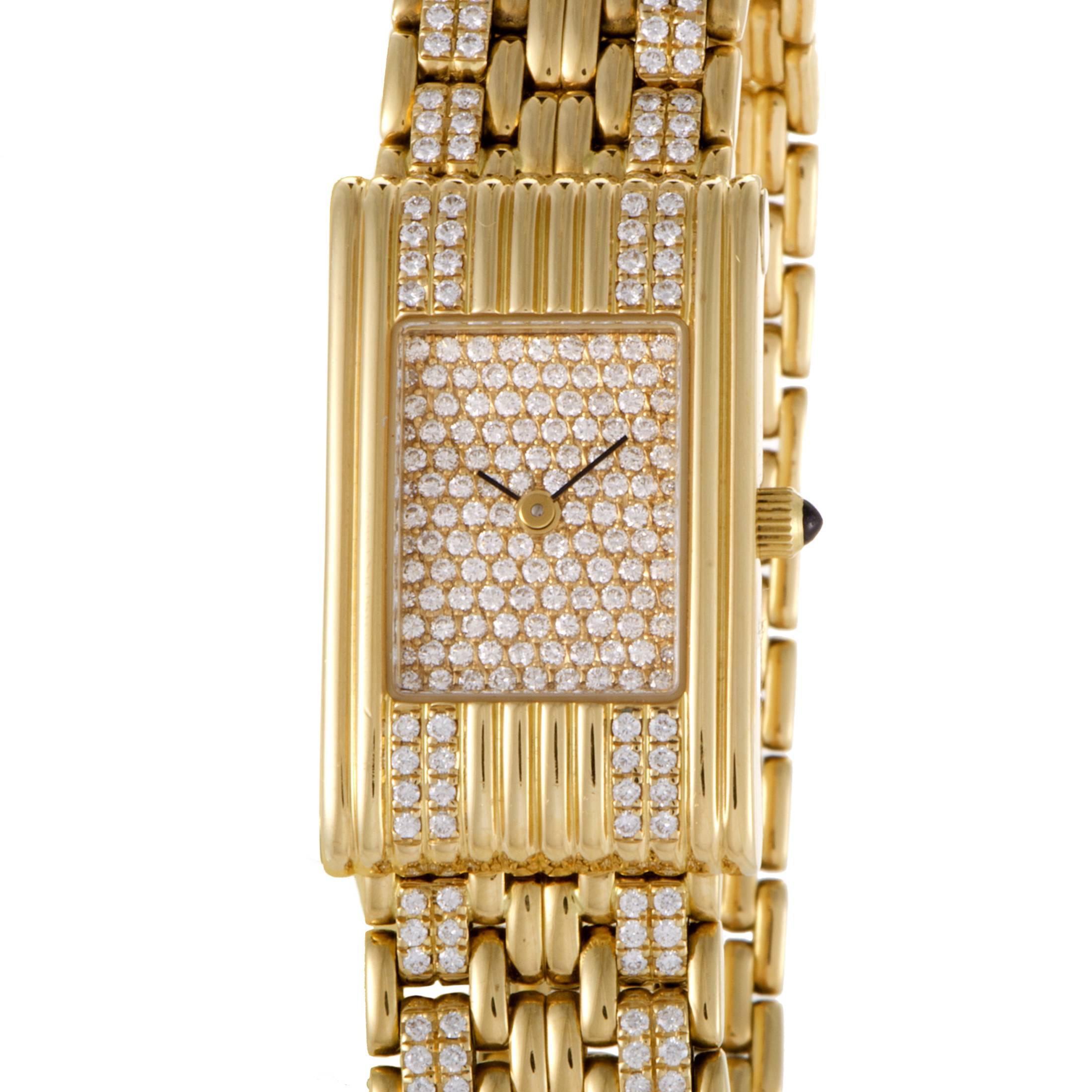 Boucheron Ladies Yellow Gold Diamond Les Montres Wristwatch