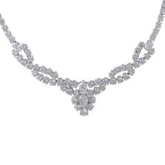Dior Diamond Pave White Gold Bib Necklace
