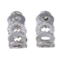 Cartier C de Cartier Diamond White Gold Clip-On Earrings