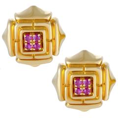 Cartier Ruby Yellow Gold Earrings 4