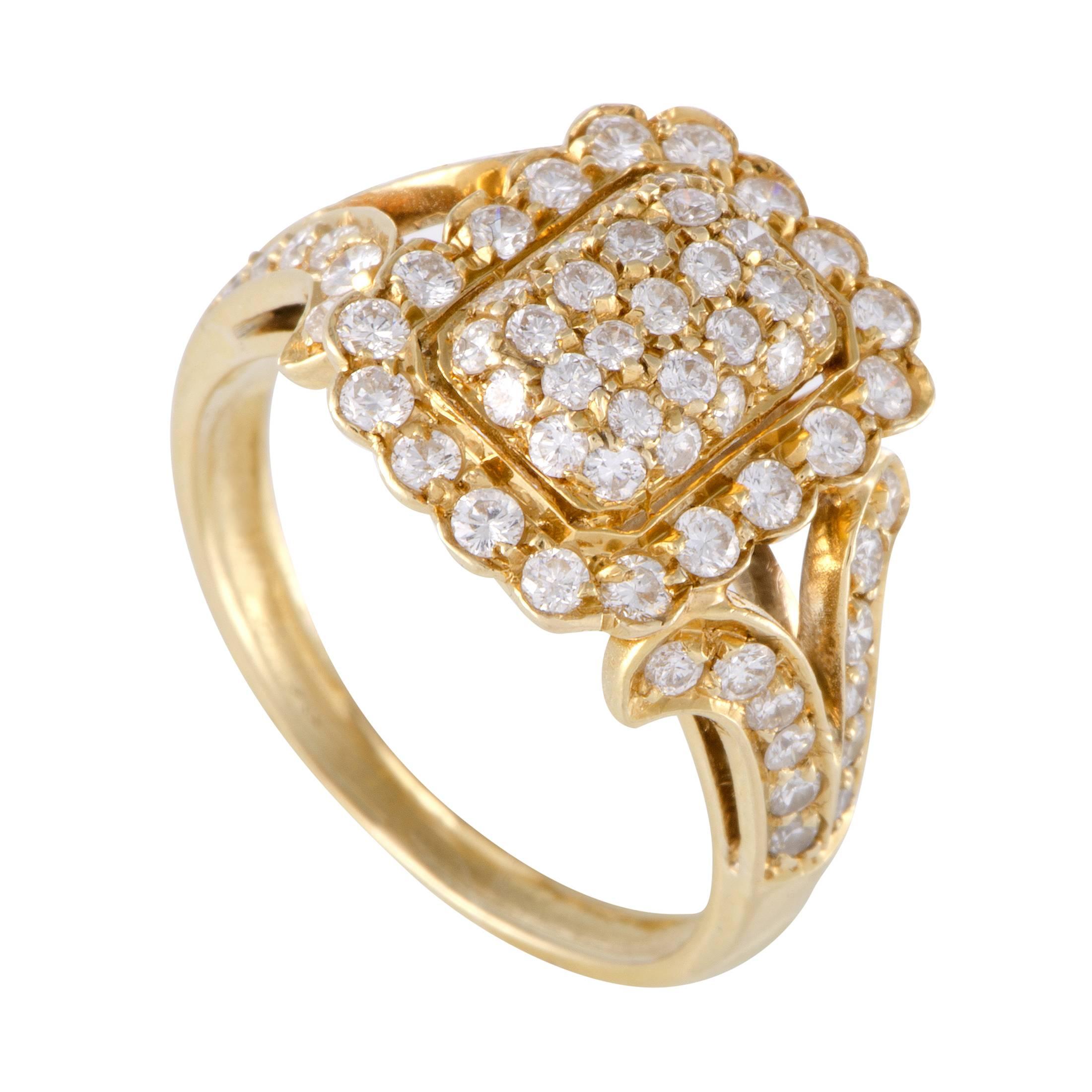 Cartier Diamond Pave Yellow Gold Ring