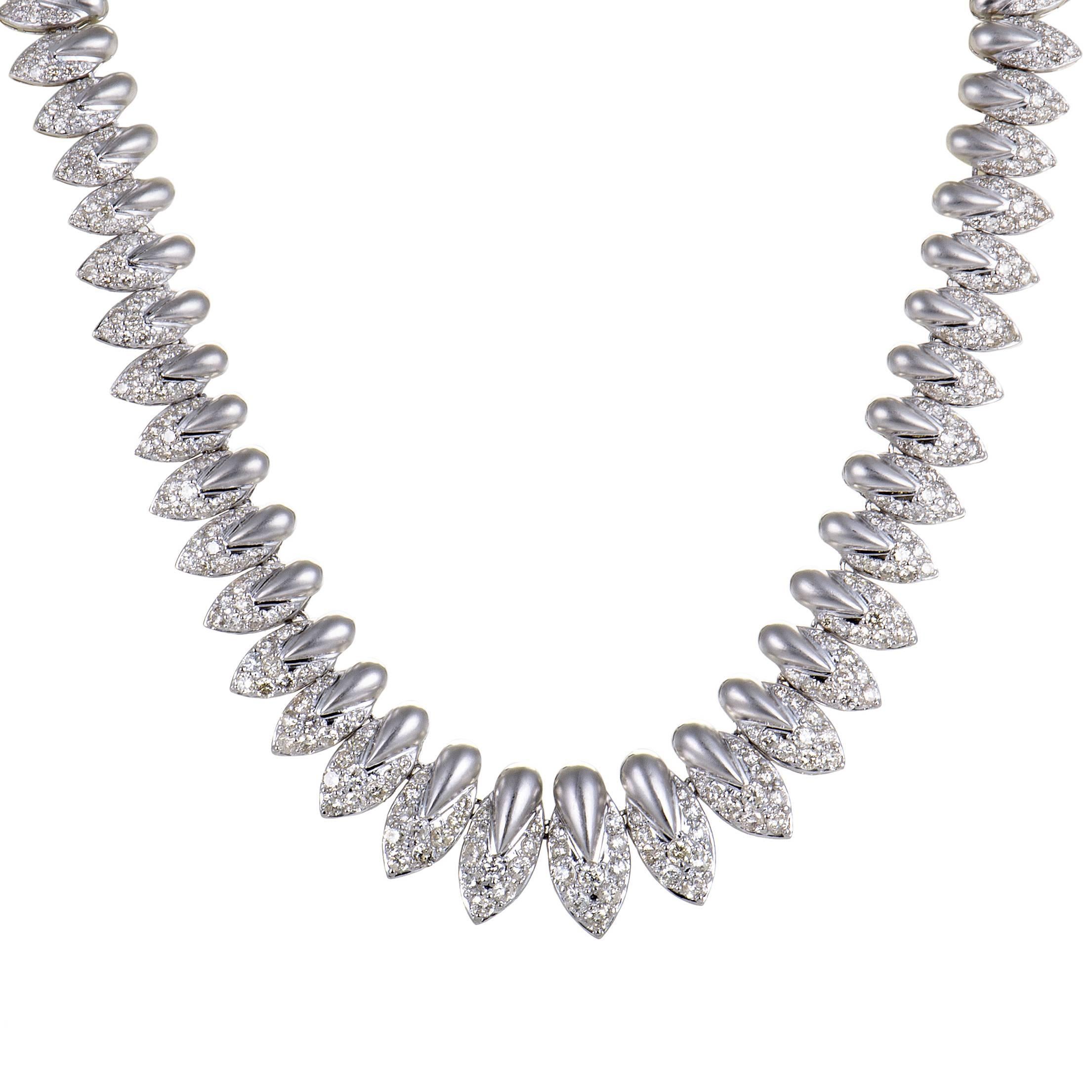 Diamond Pave Platinum Choker Necklace