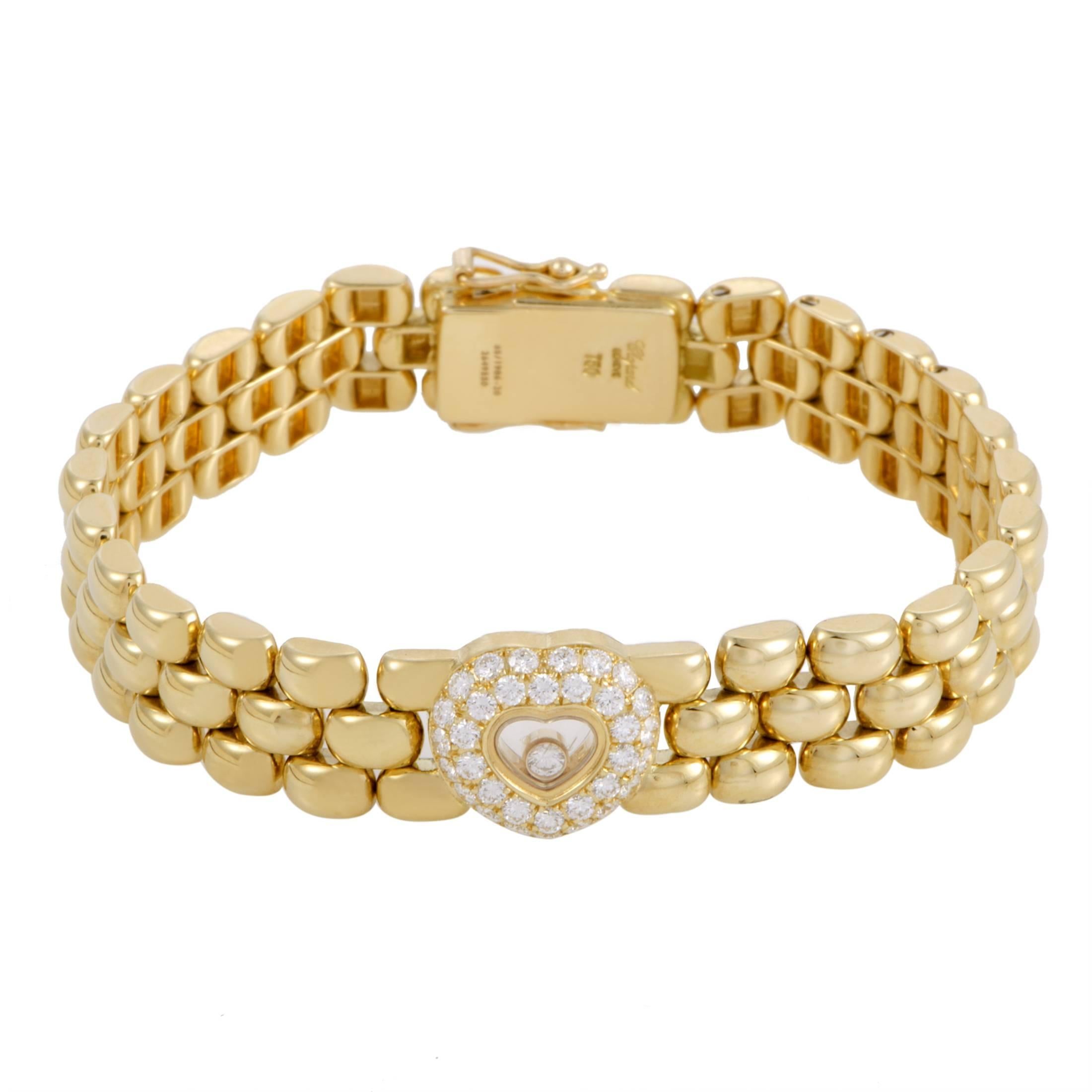 Chopard Happy Diamonds Yellow Gold Floating Diamond Bracelet