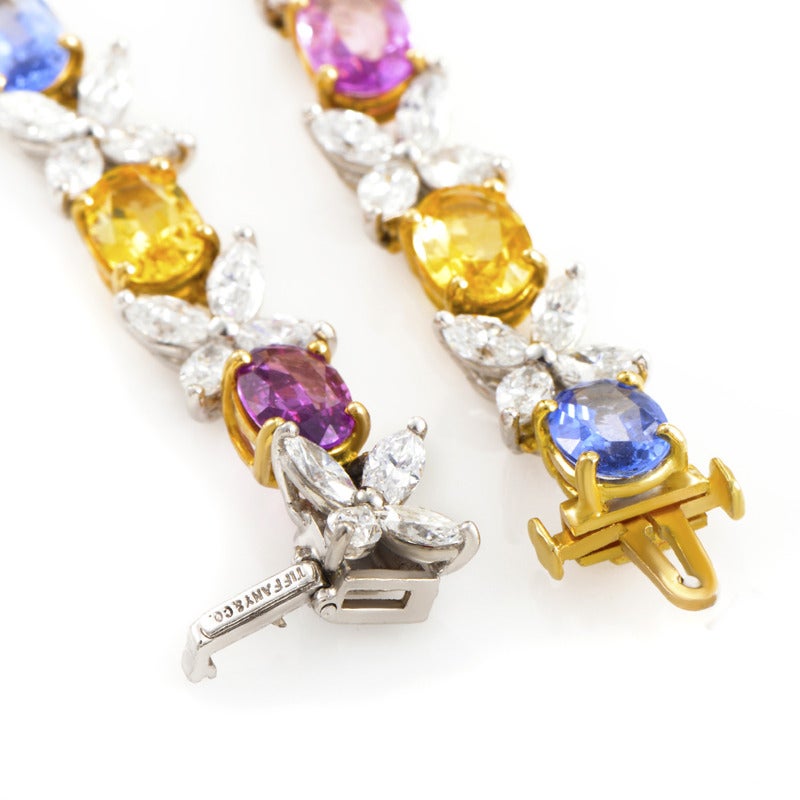 Women's Tiffany & Co. Multi-Sapphire and Diamond Collar Necklace