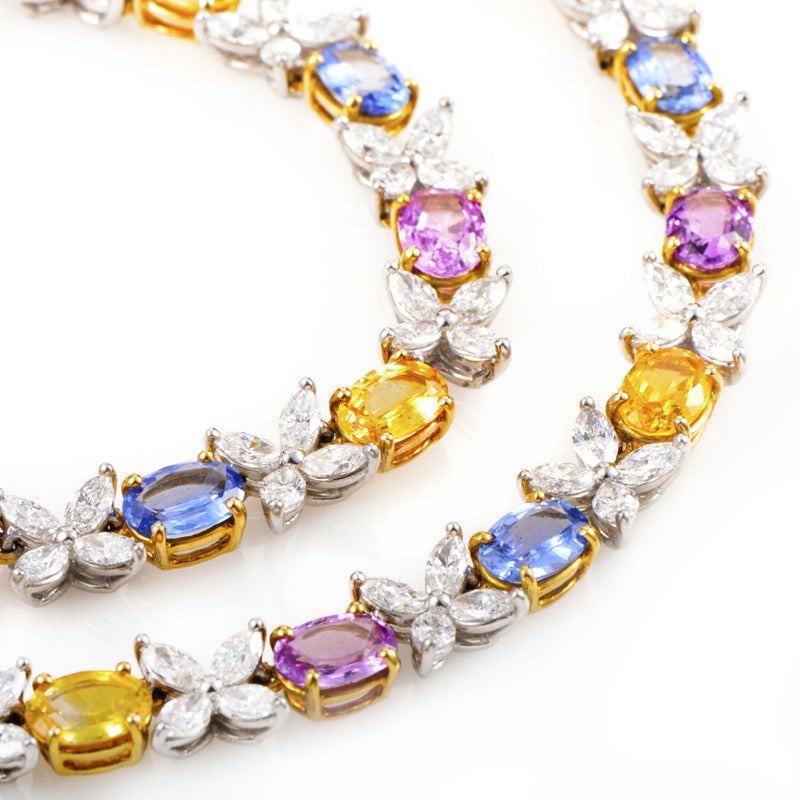 Tiffany & Co. Multi-Sapphire and Diamond Collar Necklace 1