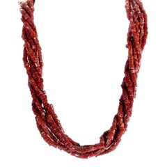 Cobbie Gioielli Diamond and Coral Five-Strand Necklace