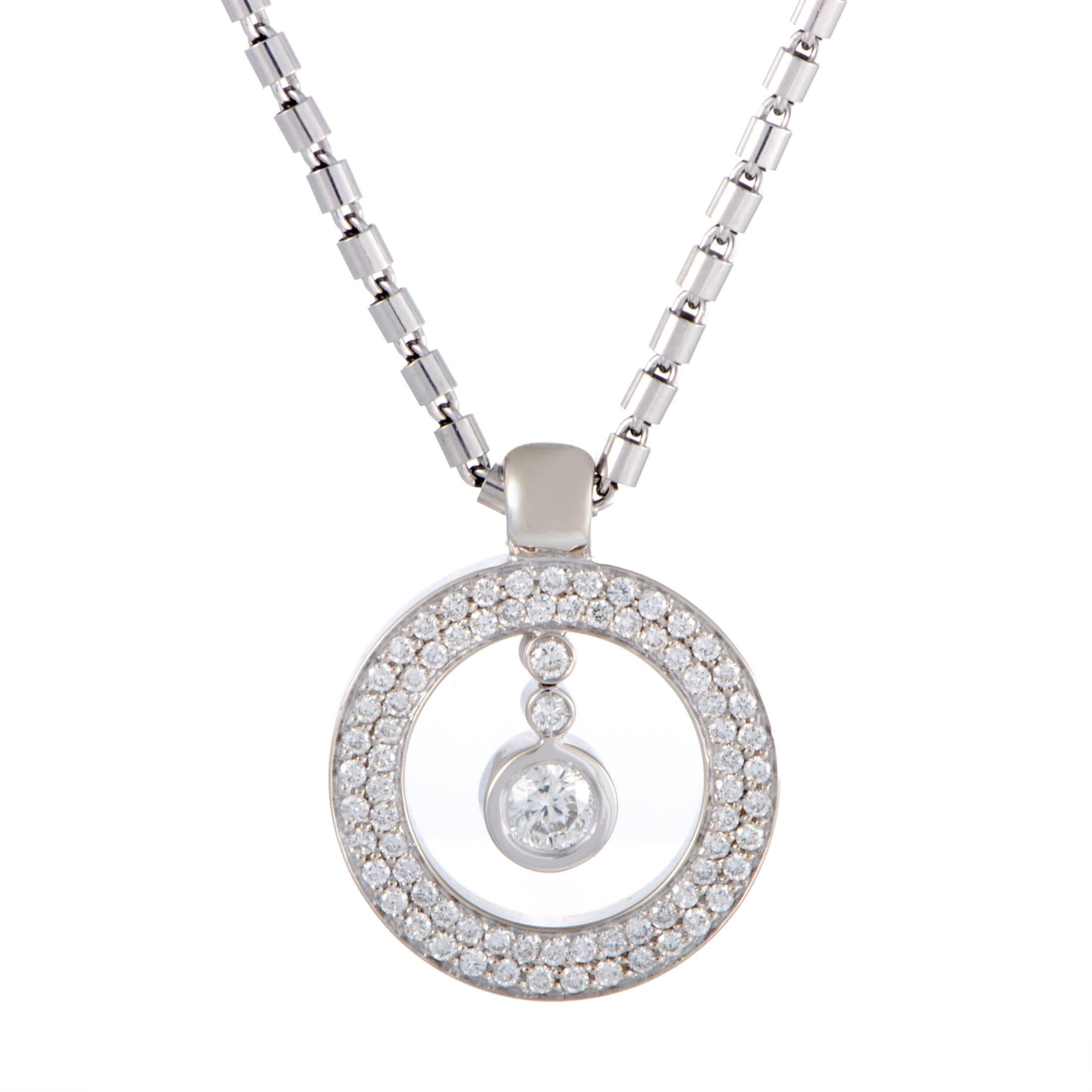 Roberto Coin Diamond and White Gold Pendant Necklace