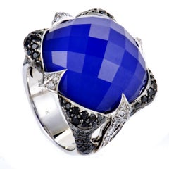 Stephen Webster Crystal Haze Diamond Lapis and Quartz White Gold Ring