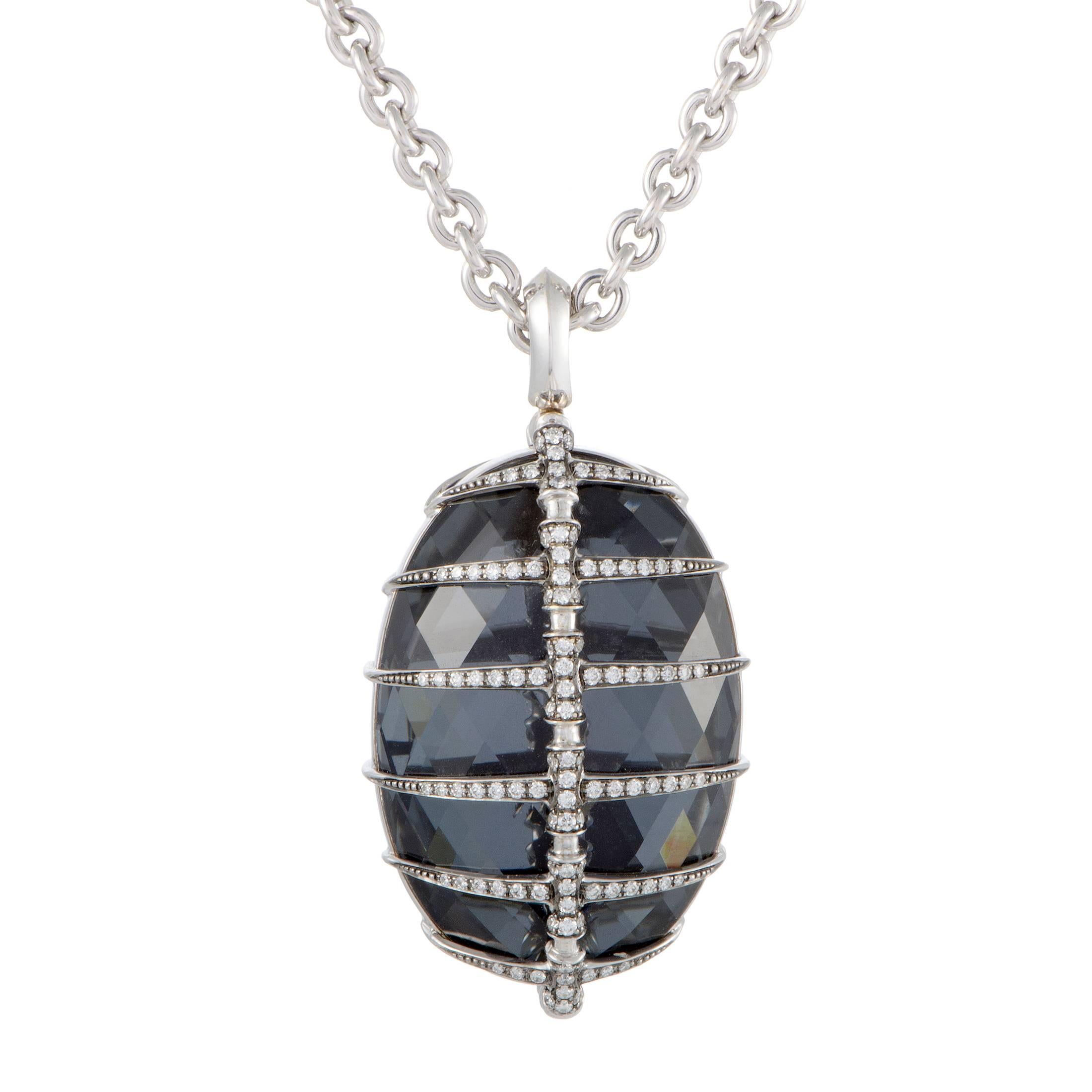 Stephen Webster Jewels Verne Diamond and Gemstone White Gold Pendant Necklace