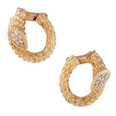 Boucheron Serpent Boheme Toi et Moi Diamond and Gold Earrings