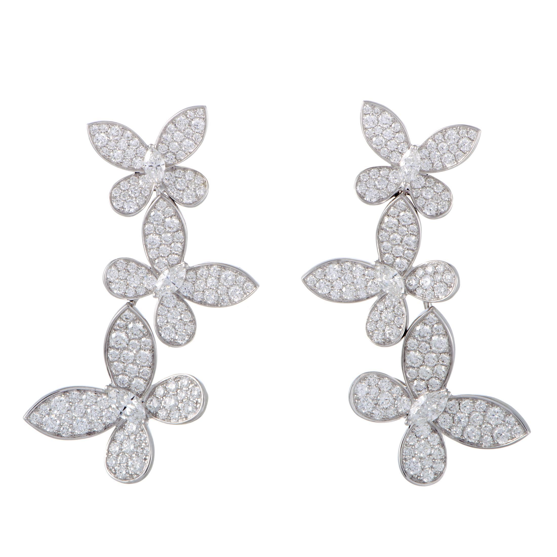 Graff Diamond Butterfly Drop Earrings