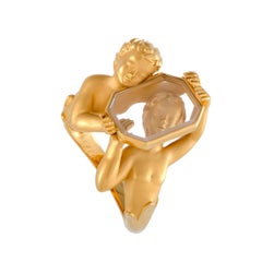 Carrera y Carrera Smoky Quartz Yellow Gold Mirror Ring 9
