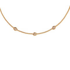 Dior Diamond Yellow Gold Cable Necklace