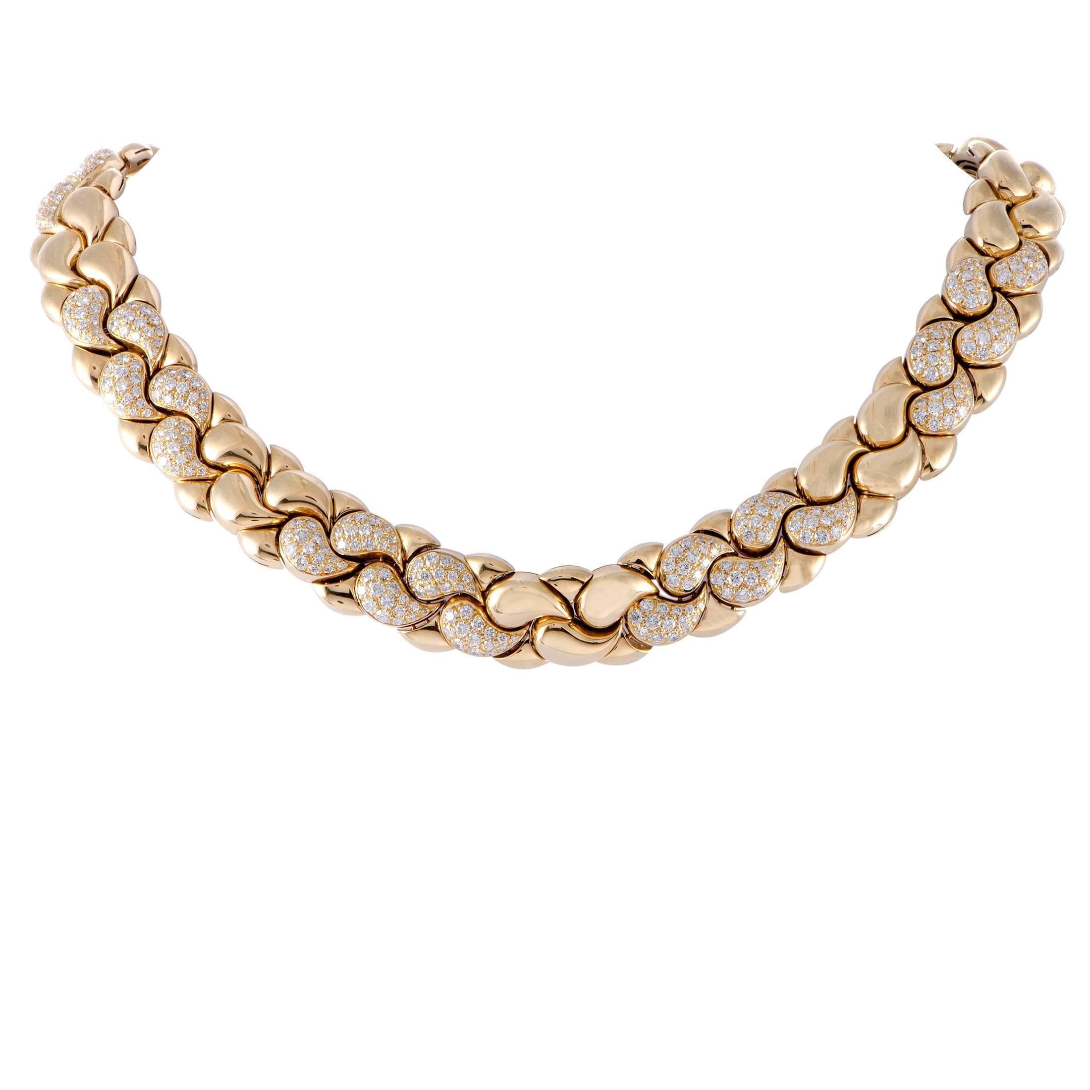 Chopard Casmir Diamond Yellow Gold Collar Necklace