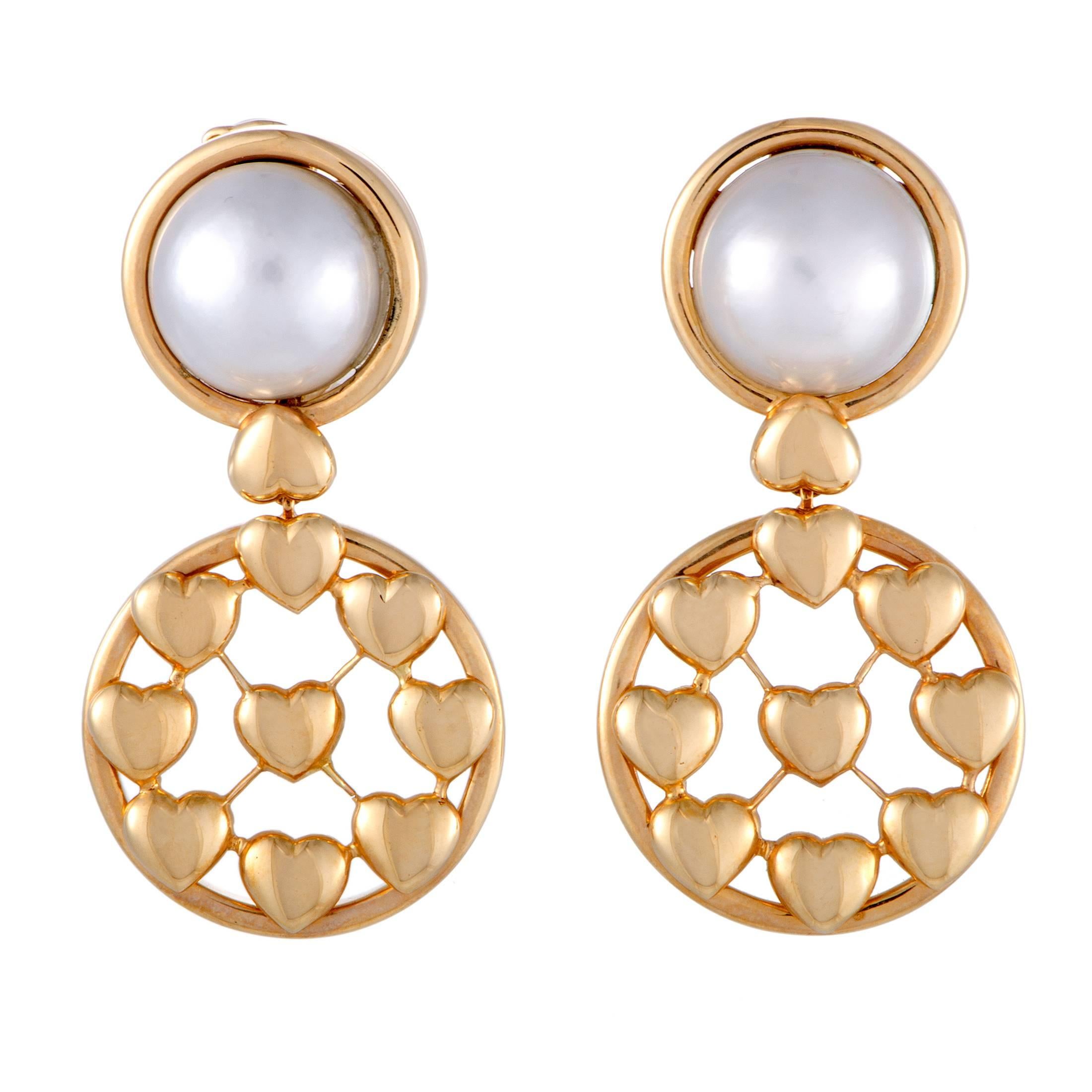 Dior Mabe Pearl Yellow Gold Clip-on Earrings