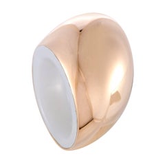 Vhernier Chalcedony Rose Gold Slanted Band Ring