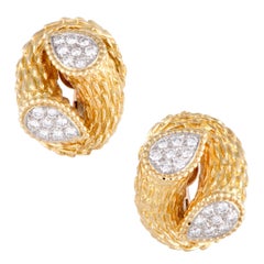 Boucheron Serpent Boheme Diamond Yellow Gold Double Head Earrings