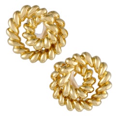 Tiffany & Co. Yellow Gold Cable Swirl Earrings