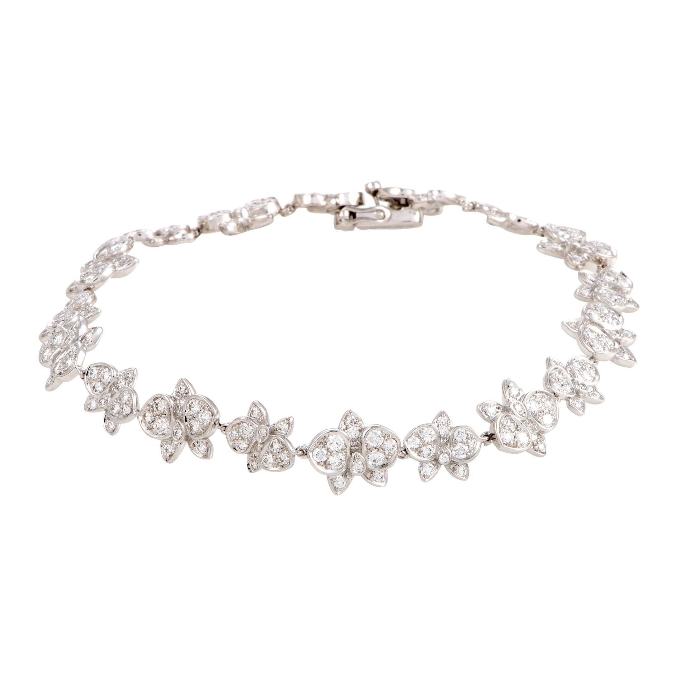 Cartier Caresse d'Orchidees Diamond White Gold Bracelet