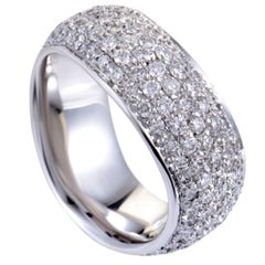 Pomellato Full Diamond Pave White Gold Band Ring