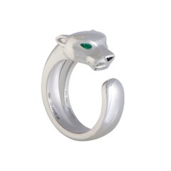 Cartier Panthere Emerald and Onyx Gold Band Ring