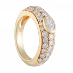 Retro Cartier Diamond and Gold Engagement Ring
