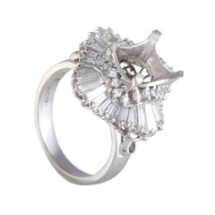 Diamond Baguette Platinum Ring