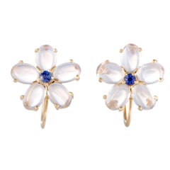 Tiffany & Co. Sapphire and Aquamarine Floral Earrings
