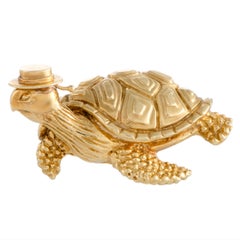 Vintage Tiffany & Co. Yellow Gold Sea Turtle Brooch