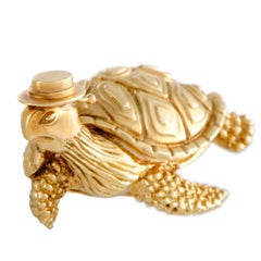 Tiffany & Co. Yellow Gold Sea Turtle Brooch