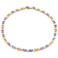 Tiffany & Co. Multi-Sapphire and Diamond Collar Necklace