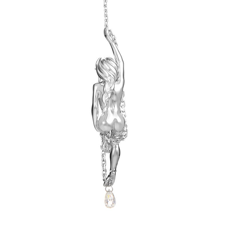 Boucheron Aquamarine Diamond Gold Fringe Secret Pendant Necklace 3