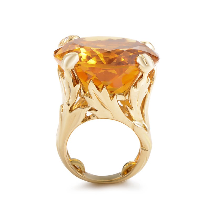 Dior Miss Dior Citrine Diamond Gold Ring